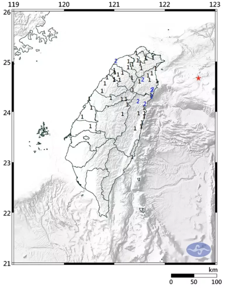 快訊/地牛翻身！宜蘭發生規模5.3地震　最大震度宜花、桃園2級