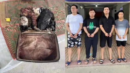 漁民撈到行李箱打開驚見「膠帶封眼男屍」　25歲陸男柬埔寨遇害4同事下毒手