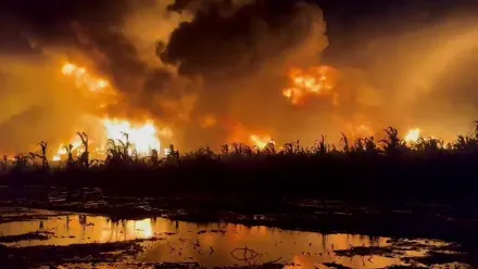 影/火海現場曝！安南區壓克力加工廠火警　燒到坍塌「農田也被延燒」幸無人傷亡
