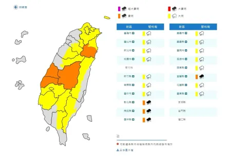 快訊/下班注意！18縣市豪大雨特報　4地防雷雨一直下到18:30