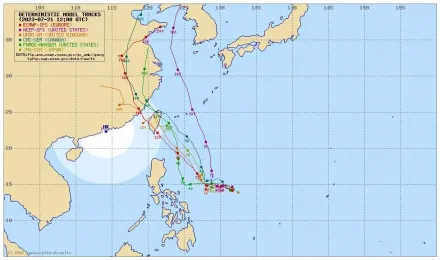 準備放颱風假？「杜蘇芮」各國最新預測路徑圖曝光　賈新興：似乎朝著台灣來