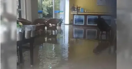 卡努災情/雨彈狂炸！南投仁愛鄉道路坍方　溫泉旅館變泳池