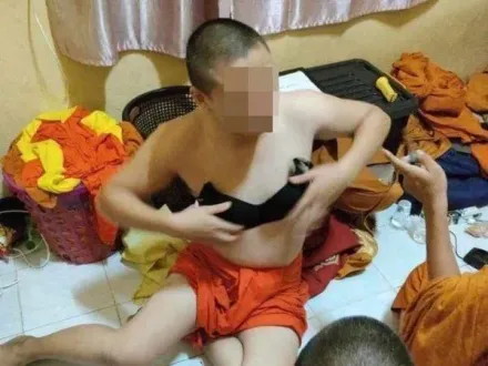 泰國17歲沙彌穿黑BRA誘老僧、挑戰極樂世界　寺廟住持裝盲