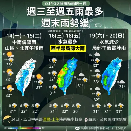 颱風將登陸日本！雨彈連炸3天　1張圖看降雨熱區