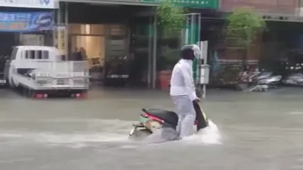 大雨炸到高雄「本館路變本館河」　大批網友發現這數據狠打臉陳其邁