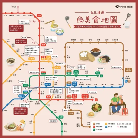 超狂「台北必比登捷運雙地圖」曝光！45家超完整推介一次看　網讚：超有用