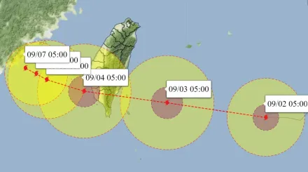 海葵颱風/暴風圈「明清晨觸陸」！最快今早發陸警　專家：恐到下周二才解除