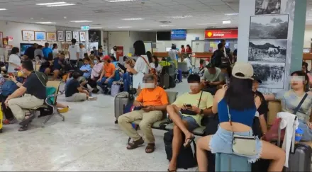 海葵颱風/船班全取消！上百遊客滯蘭嶼機場　搶搭返台班機避颱