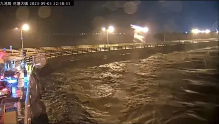 海葵颱風/台11線花蓮大橋水位上漲  公路總局預警性封橋管制