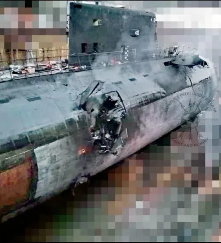 俄國潛艇遭烏軍砲擊船身炸開大洞　恐影響黑海艦隊作戰能力