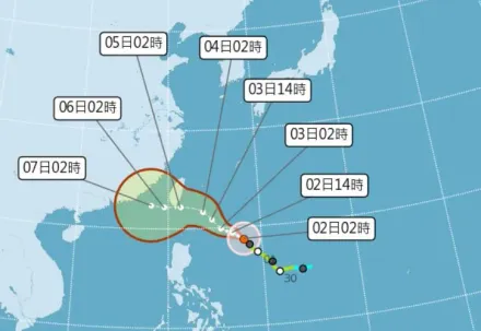 小犬颱風升級中颱！最新各國路徑曝　全台降雨熱區出爐