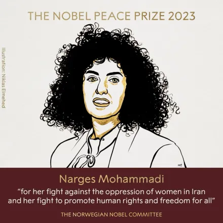 快訊/人權運動家穆罕莫迪奪2023諾貝爾和平獎　表彰她為伊朗女權所進行的鬥爭