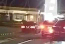 影/肇逃片！BMW飆進松山機場撞爛小黃肇逃　警：已鎖定車輛