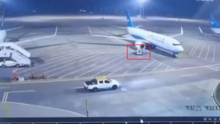 廈門航空飛機停機坪遭車擦撞　幸無人傷事故原因調查中