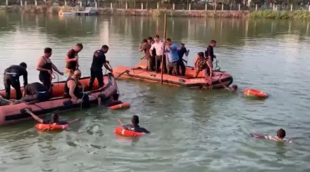 影/超載近2倍！印度遊湖船翻覆　校外教學16名師生溺斃