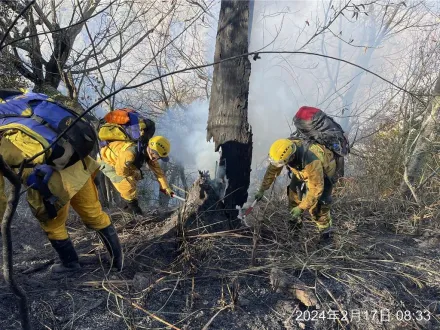 快訊/梨山森林大火「連燒2天」！延燒面積約6.3公頃　陸空聯手搶救