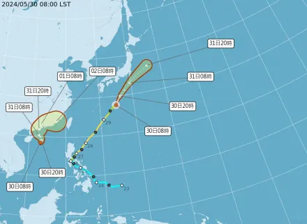快訊/熱帶性低氣壓再+1　第2號颱風「馬力斯」最快5/31生成
