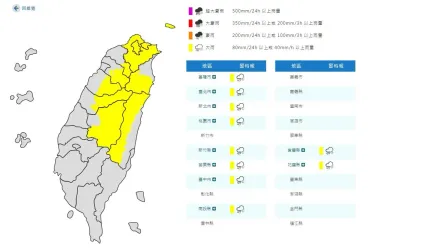 快訊/10縣市大雨特報！午後強降雨報到　一路下到晚間