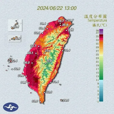 台北社子榮登6/22最熱冠軍！　氣象粉專示警：還不到最熱