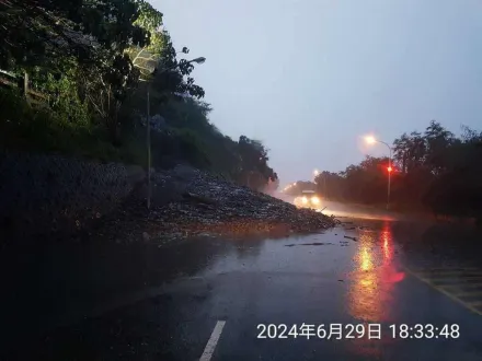 花蓮山區豪雨蘇花公路2處坍方　南下須改道通行