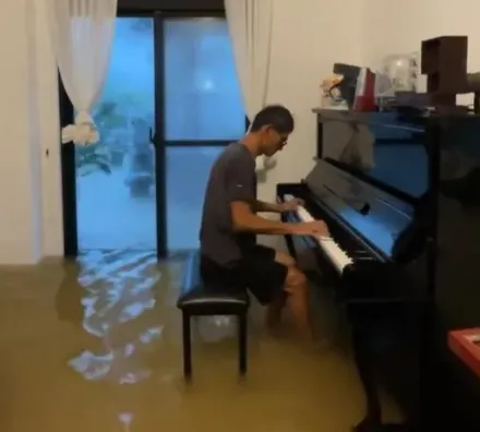 影/凱米豪雨灌家園！台南七股「水上鋼琴師」感慨：何時能海闊天空
