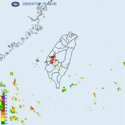 快訊/大雷雨開轟彰化、嘉義！慎防劇烈降雨、冰雹