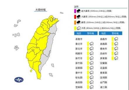 快訊/「核級雨彈」襲台！「15縣市」急發大雨特報　一路狂炸到晚上