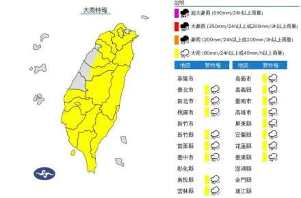 快訊/災害級「雨彈」強灌！「16縣市」狂轟炸到晚上　最新降雨熱區曝