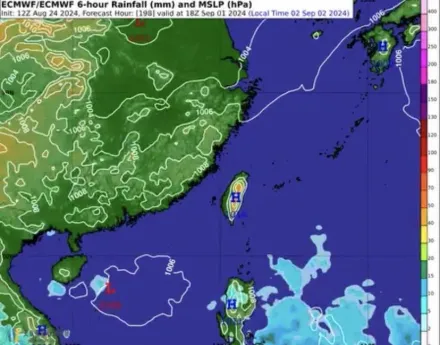 新的季風低壓槽下周有建立趨勢！　專家：9月上旬恐有熱帶擾動離台灣較近