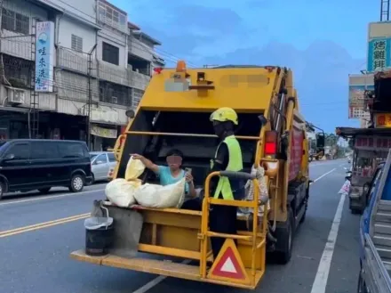 台東超商店長「跳進垃圾車車斗」　竟因不滿被「破袋檢查」