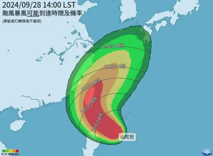 山陀兒徘徊打轉變更強！颱風假關鍵在「這天」　暴風圈擴全台雨量「紫爆」