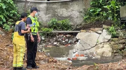 颱風前清水溝！基隆女工人遭「400公斤女兒牆」重壓　7人合力抬起急送醫