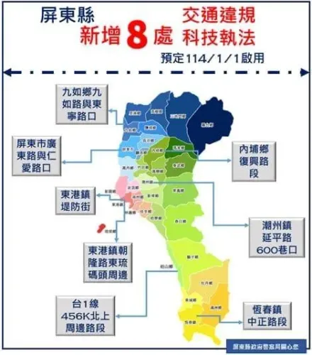 屏東縣今年105人車禍死亡　新增8處科技執法地點一次看