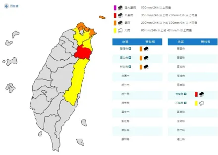 快訊/變天了！氣象署發「豪雨特報」5縣市下雨一整天　宜蘭山區下最大