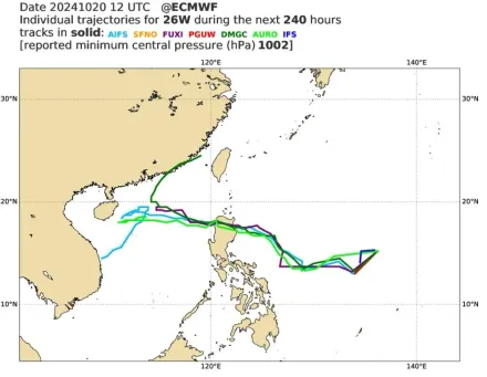 潭美颱風最快今天生成！AI預測到達南海機率高　東北地區防大雨