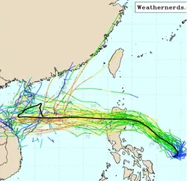 潭美颱風「各國預測路徑」出爐　吳德榮：北部、東半部有大量降雨威脅