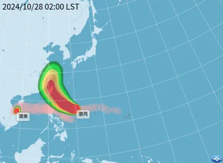 有機會放颱風假？康芮撲台機率大增　暴風圈侵襲率「15縣市破90%」