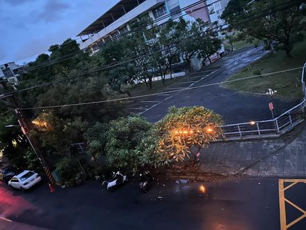 「康芮」最強核心進東部！高雄左營傳整排電桿爆炸　幸無傷亡