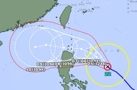 11月放颱風假有望？銀杏暴風圈「觸台機會曝」　日氣象廳公布預測路徑