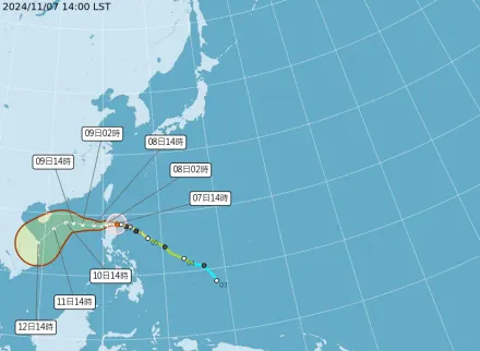 銀杏發展成強颱！外圍環流影響「北部、東半部」　今晚轟雨彈