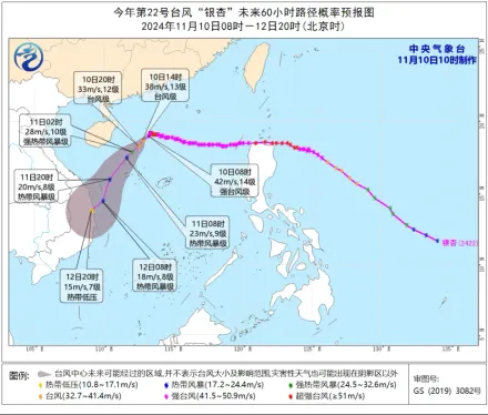 「銀杏」逼近海南島！部分高鐵列車停駛　陸中央氣象台發布颱風黃色預警