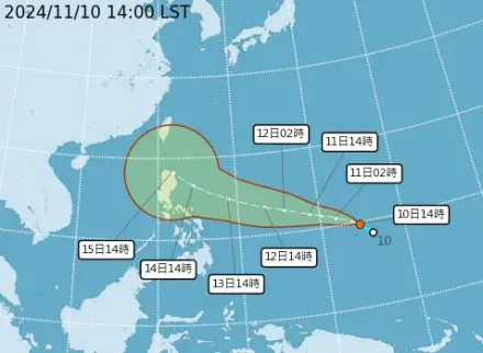 天兔颱風估今晚生成「北轉撲台」！桔梗有望變中颱　2地雨彈炸到紅爆