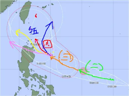 戴立綱曝「天兔颱風」3種可能路徑　北方冷高壓下得慢「不排除登陸」