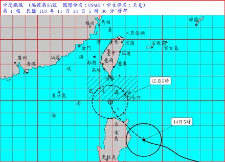 開出針眼挑戰強颱！天兔颱風05:30發布海警　花東、蘭嶼、綠島、屏東恐觸暴風圈