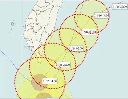 天兔加速快跑「90度大轉彎北上」！11/15最靠近台　專家：4地停班課達標