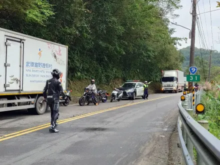 北宜31K騎車跑山！女騎士撞大貨車　全身擦傷送醫