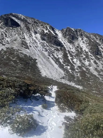 超夢幻！雪霸化身「銀白世界」　雪山主峰積雪30公分