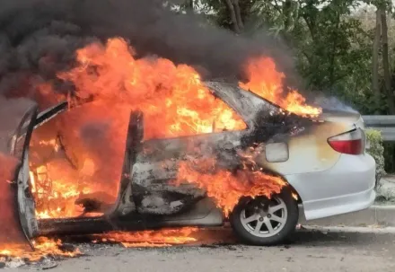 后里火燒車！72歲女活活燒死　73歲男駕駛燒燙傷急送醫