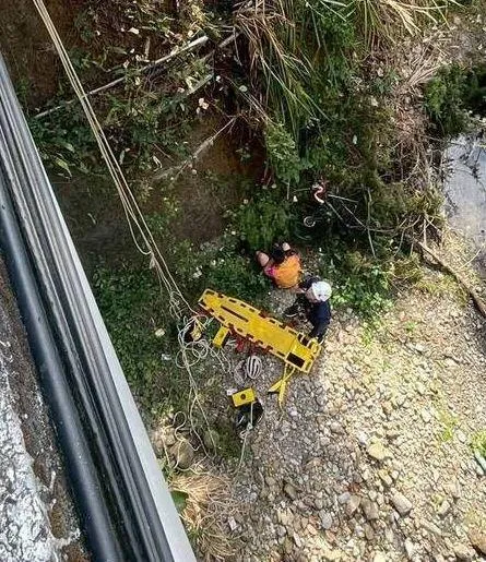 車禍現場。（圖／南投縣消防局提供）