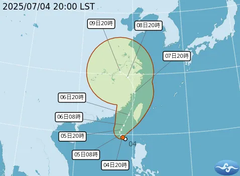 一旦系統增強為颱風，氣象署將隨即發布海上颱風警報。（圖／氣象署）